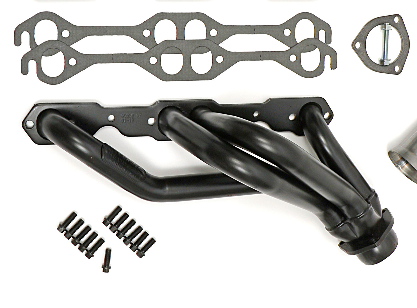 Hedman Hedders STANDARD UNCOATED ENGINE SWAP HEADERS; 1-1/2 IN. TUBE DIA.; 2-1/2 IN. COLL.; SHORTY DESIGN 69550