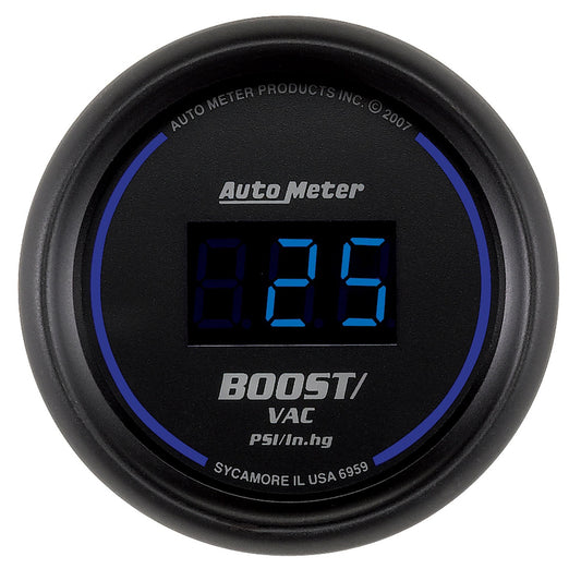 AutoMeter 2-1/16 in. BOOST/VACUUM 30 IN HG/30 PSI COBALT DIGITAL 6959