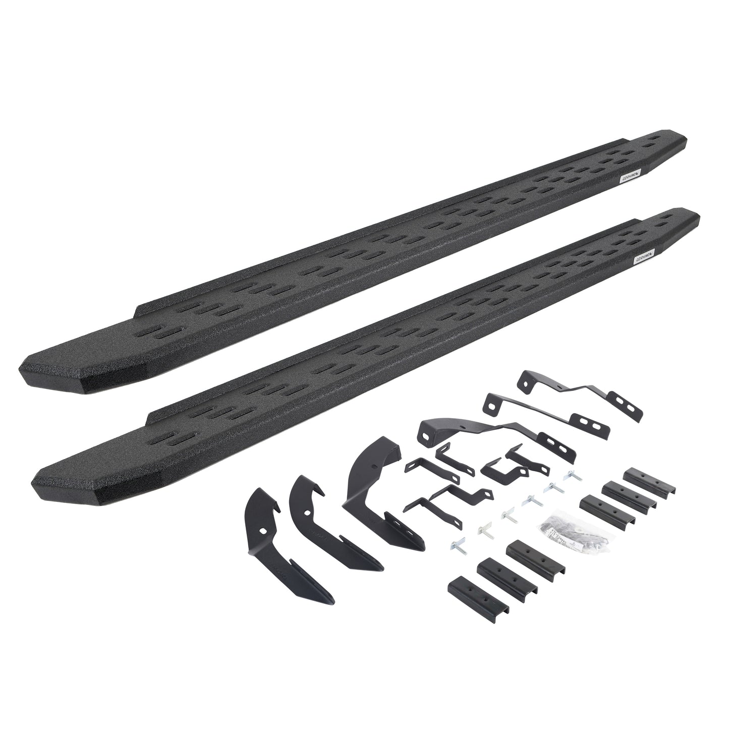 Go Rhino 69604280T RB30 Running Boards With Mounting Bracket Kit Protective Bedliner Coating
