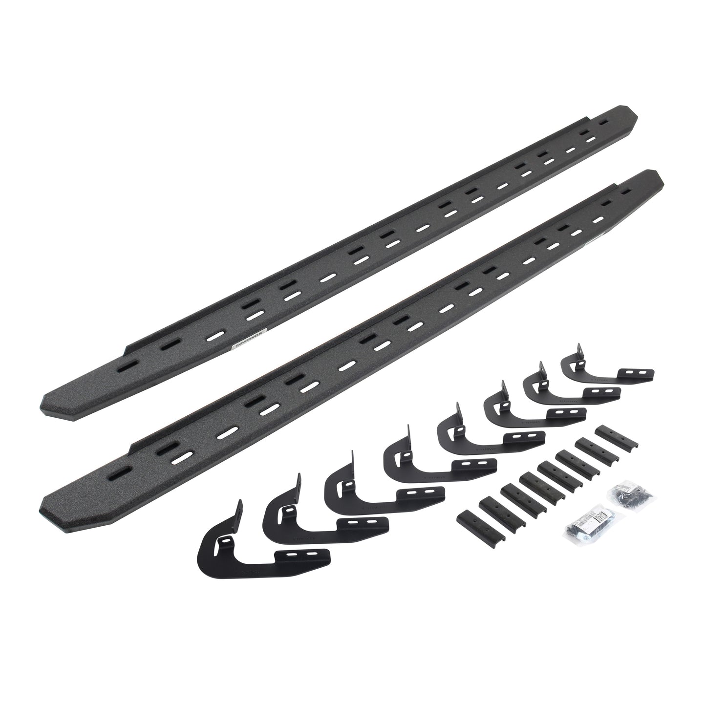 Go Rhino 69604787ST RB30 Slim Line Running Boards With Mounting Bracket Kit Protective Bedliner Coating