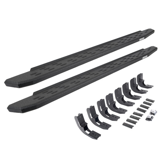 Go Rhino 69604880T RB30 Running Boards With Mounting Bracket Kit Protective Bedliner Coating