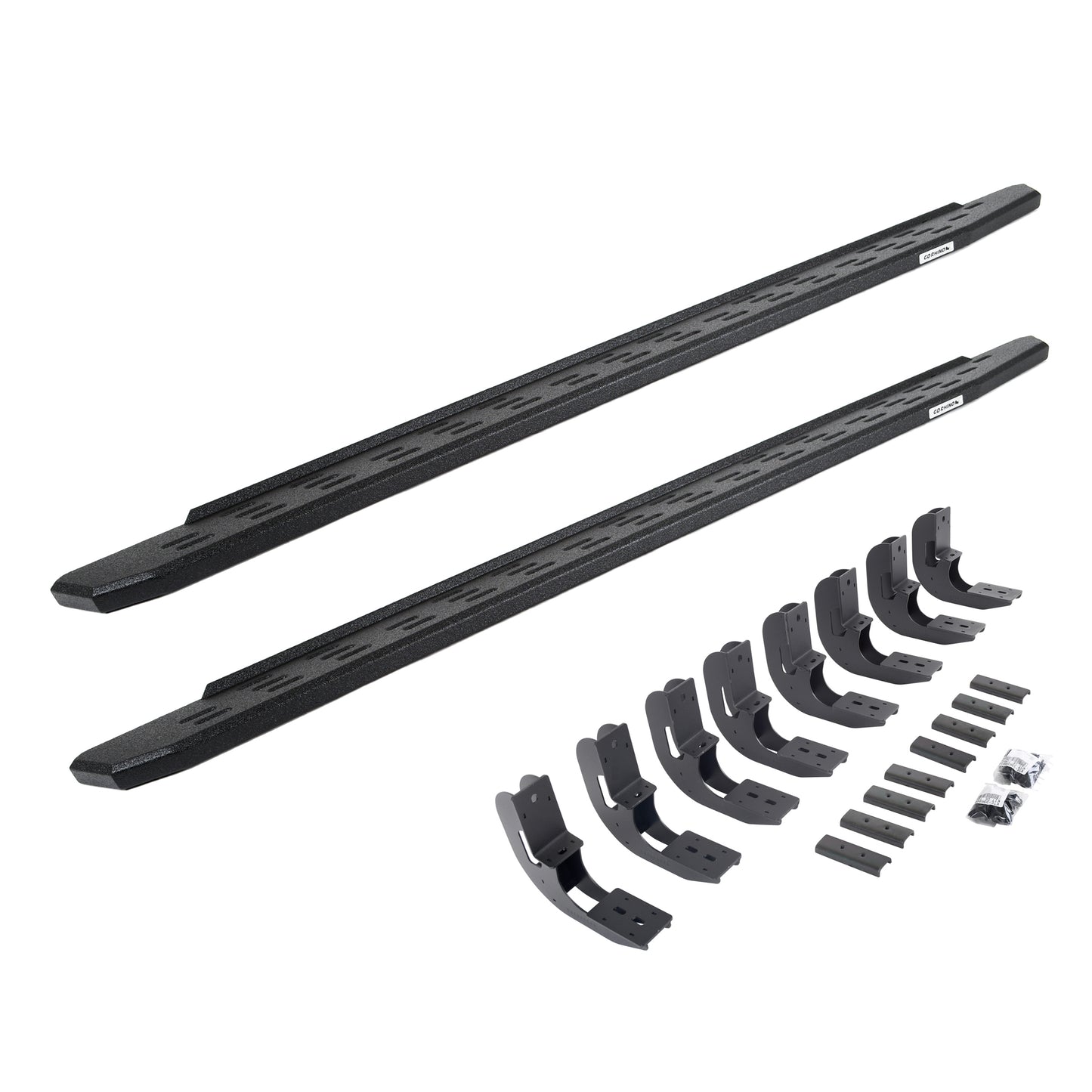 Go Rhino 69604887T RB30 Running Boards With Mounting Bracket Kit Protective Bedliner Coating