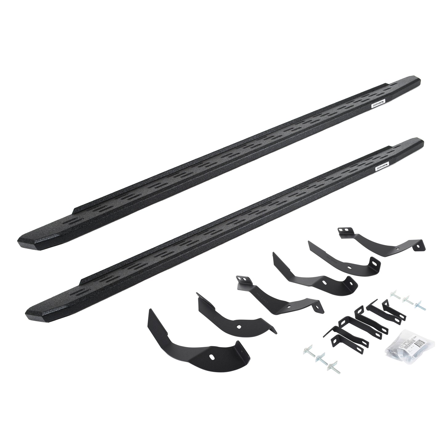 Go Rhino 69605187T RB30 Running Boards With Mounting Bracket Kit Protective Bedliner Coating