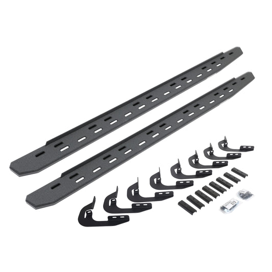 Go Rhino 69605880ST RB30 Slim Line Running Boards With Mounting Bracket Kit Protective Bedliner Coating