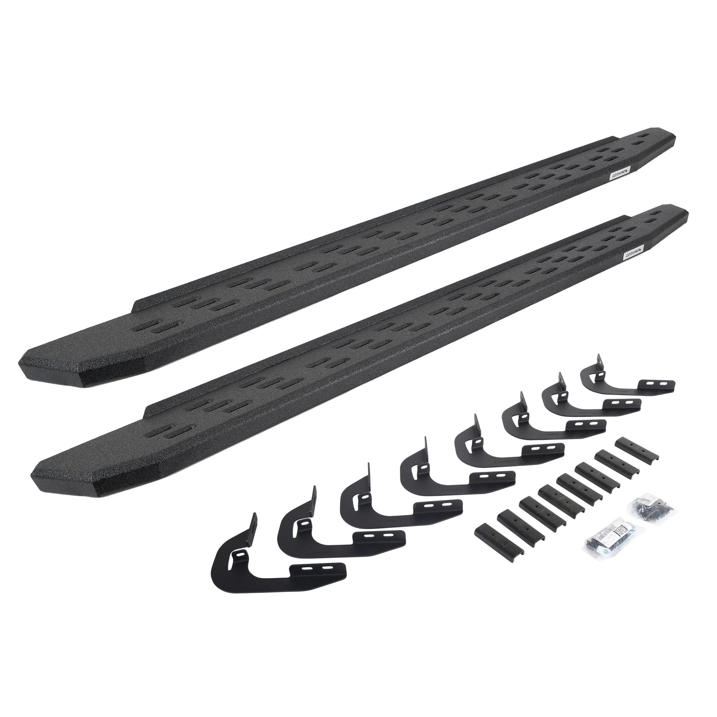 Go Rhino 69605880T RB30 Running Boards With Mounting Bracket Kit Protective Bedliner Coating