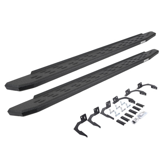 Go Rhino 69609980T RB30 Running Boards With Mounting Bracket Kit Protective Bedliner Coating