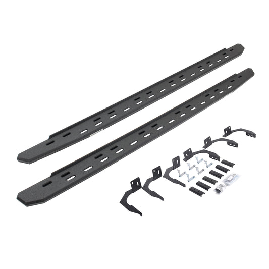 Go Rhino 69610687ST RB30 Slim Line Running Boards With Mounting Bracket Kit Protective Bedliner Coating