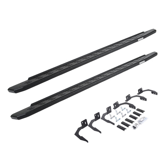 Go Rhino 69610687T RB30 Running Boards With Mounting Bracket Kit Protective Bedliner Coating