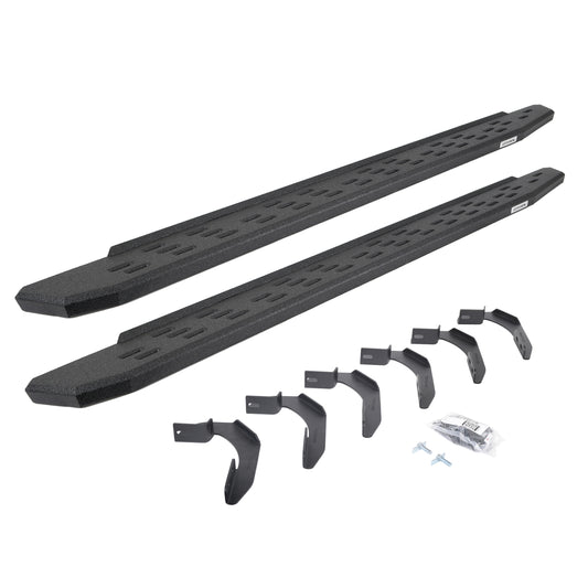 Go Rhino 69612680T RB30 Running Boards With Mounting Bracket Kit Protective Bedliner Coating