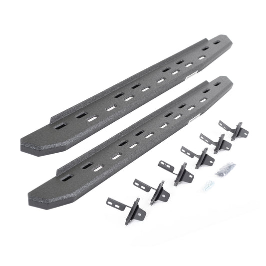 Go Rhino 69613157ST RB30 Slim Line Running Boards With Mounting Bracket Kit Protective Bedliner Coating