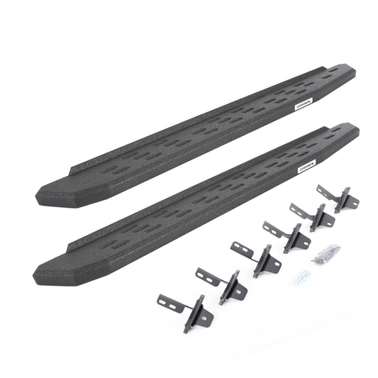 Go Rhino 69613157T RB30 Running Boards With Mounting Bracket Kit Protective Bedliner Coating