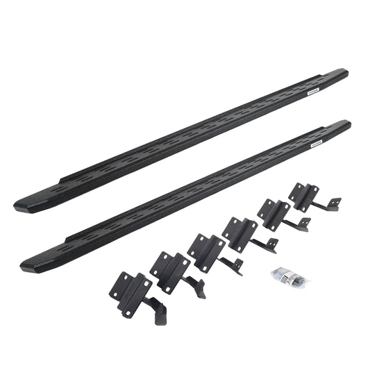 Go Rhino 69615087T RB30 Running Boards With Mounting Bracket Kit Protective Bedliner Coating
