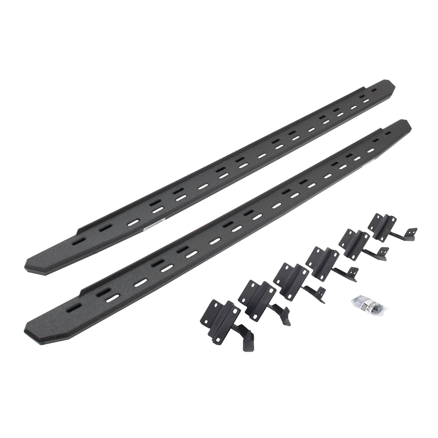 Go Rhino 69615587ST RB30 Slim Line Running Boards With Mounting Bracket Kit Protective Bedliner Coating
