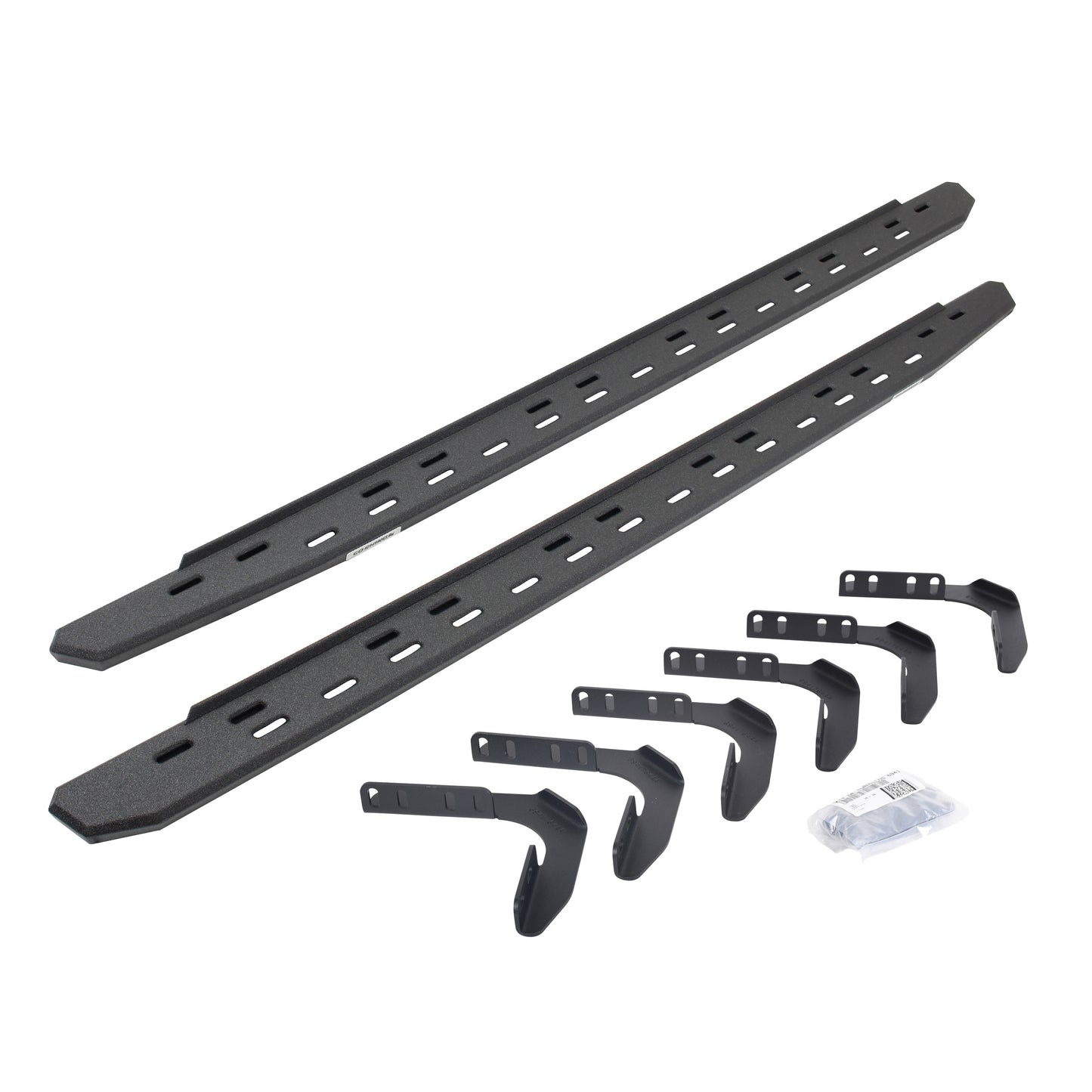 Go Rhino 69618087ST RB30 Slim Line Running Boards With Mounting Bracket Kit Protective Bedliner Coating