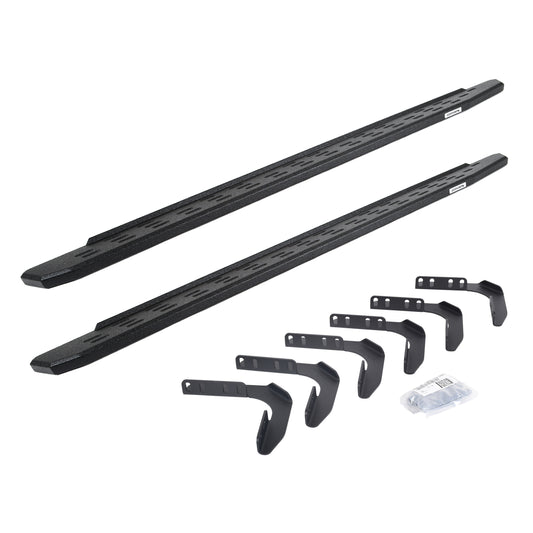 Go Rhino 69618087T RB30 Running Boards With Mounting Bracket Kit Protective Bedliner Coating