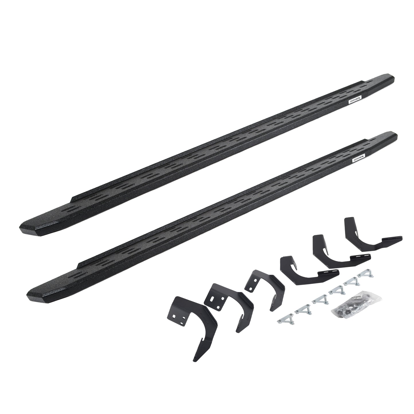 Go Rhino 69620687T RB30 Running Boards With Mounting Bracket Kit Protective Bedliner Coating