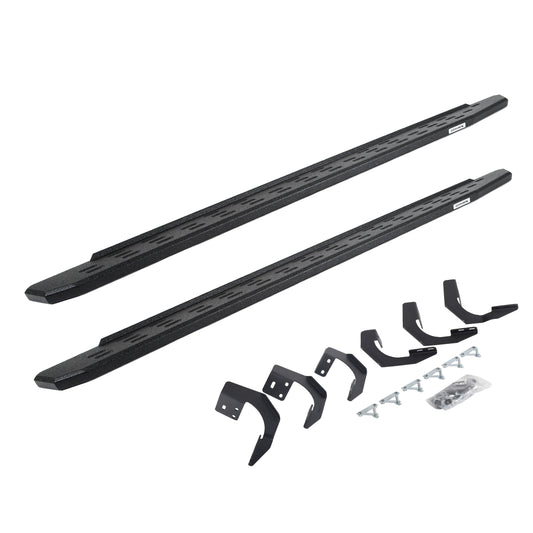 Go Rhino 69620687T RB30 Running Boards With Mounting Bracket Kit Protective Bedliner Coating