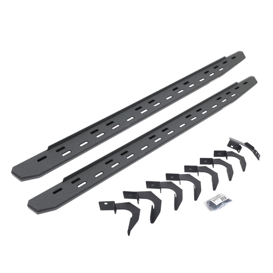 Go Rhino 69623580ST RB30 Slim Line Running Boards With Mounting Bracket Kit Protective Bedliner Coating