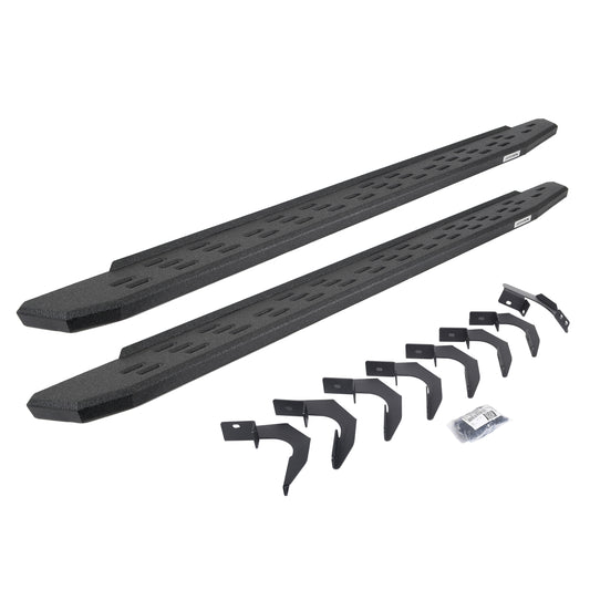 Go Rhino 69623580T RB30 Running Boards With Mounting Bracket Kit Protective Bedliner Coating