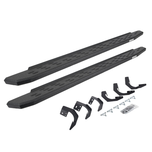 Go Rhino 69629980T RB30 Running Boards With Mounting Bracket Kit Protective Bedliner Coating