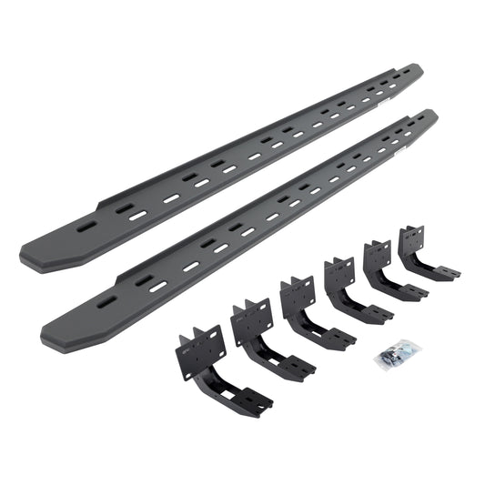 Go Rhino 69630680SPC RB30 Slim Line Running Boards With Mounting Bracket Kit Textured Black