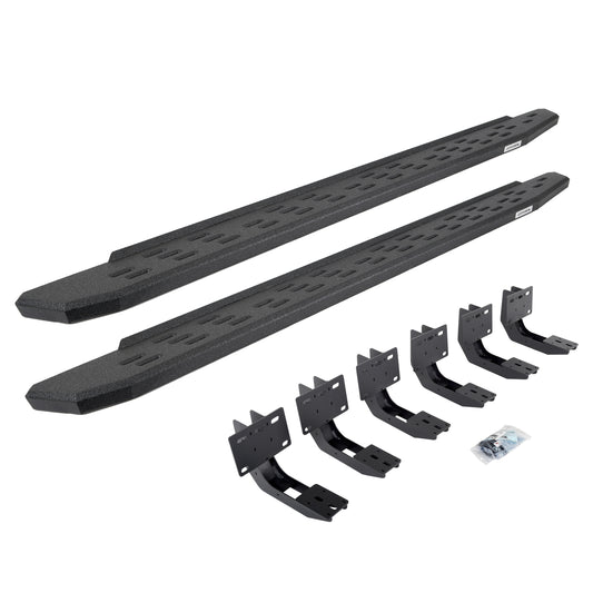 Go Rhino 69630680T RB30 Running Boards With Mounting Bracket Kit Protective Bedliner Coating