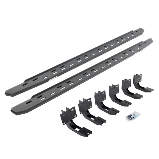 Go Rhino 69630687SPC RB30 Slim Line Running Boards With Mounting Bracket Kit Textured Black