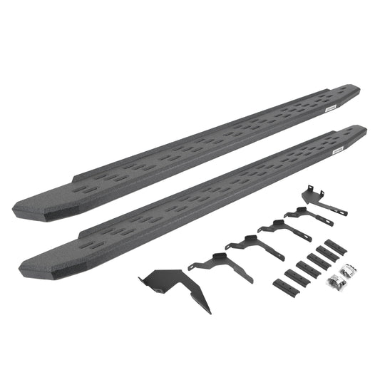 Go Rhino 69636880T RB30 Running Boards With Mounting Bracket Kit Protective Bedliner Coating