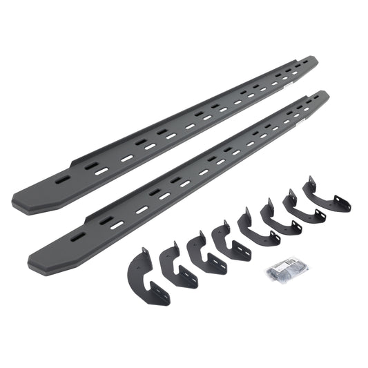 Go Rhino 69641580SPC RB30 Slim Line Running Boards With Mounting Bracket Kit Textured Black