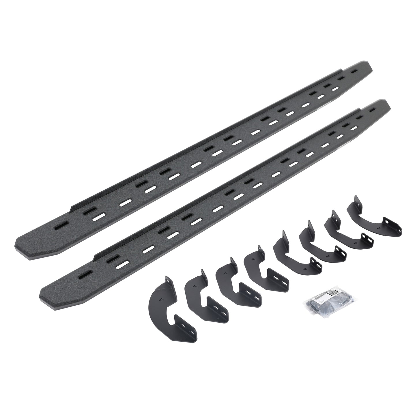 Go Rhino 69641580ST RB30 Slim Line Running Boards With Mounting Bracket Kit Protective Bedliner Coating