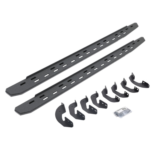 Go Rhino 69641580ST RB30 Slim Line Running Boards With Mounting Bracket Kit Protective Bedliner Coating