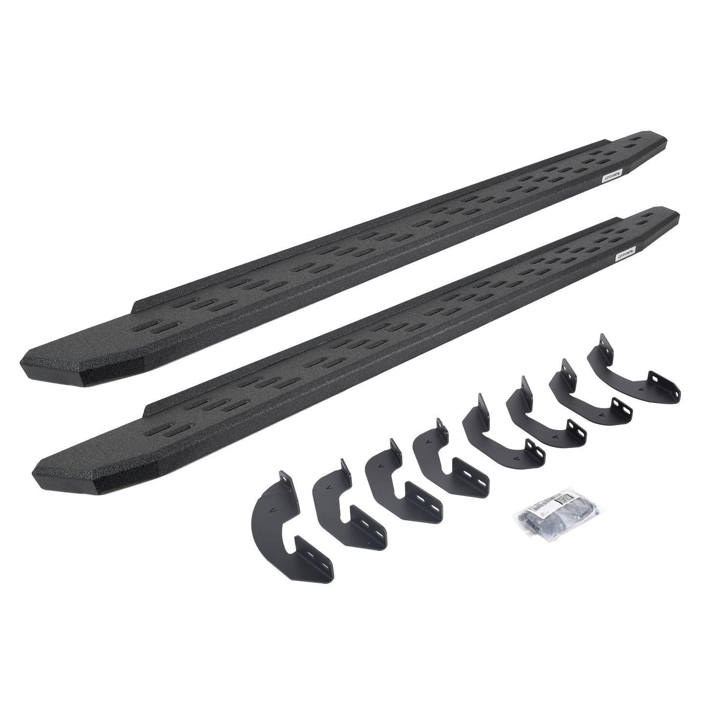 Go Rhino 69641580T RB30 Running Boards With Mounting Bracket Kit Protective Bedliner Coating