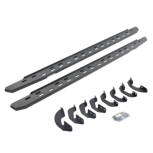 Go Rhino 69641687SPC RB30 Slim Line Running Boards With Mounting Bracket Kit Textured Black