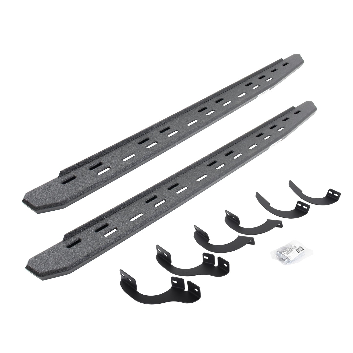 Go Rhino 69642568ST RB30 Slim Line Running Boards With Mounting Bracket Kit Protective Bedliner Coating