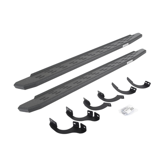 Go Rhino 69642568T RB30 Running Boards With Mounting Bracket Kit Protective Bedliner Coating