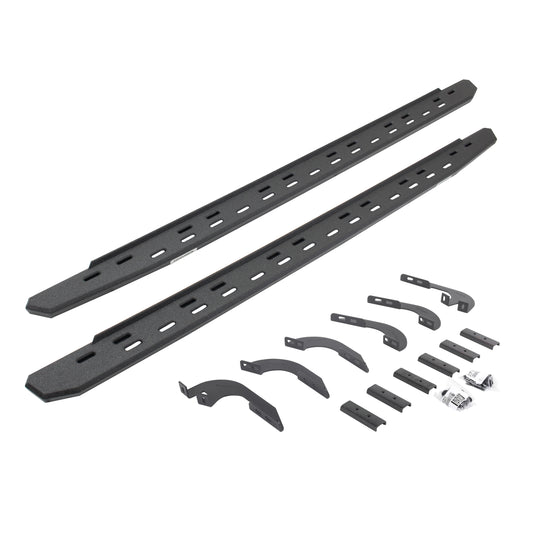 Go Rhino 69642987ST RB30 Slim Line Running Boards With Mounting Bracket Kit Protective Bedliner Coating