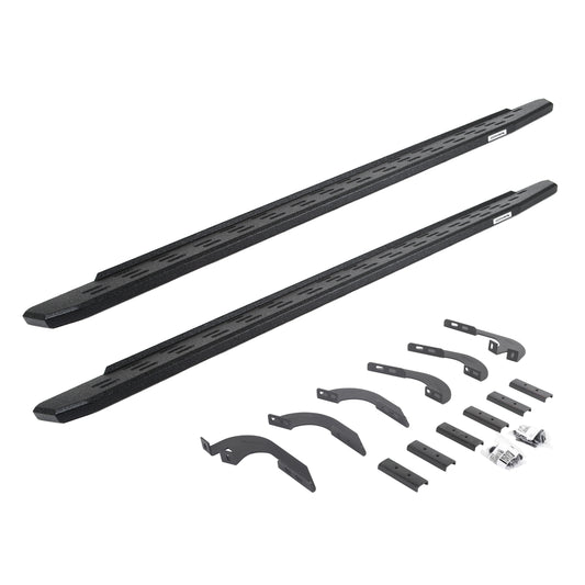 Go Rhino 69642987T RB30 Running Boards With Mounting Bracket Kit Protective Bedliner Coating
