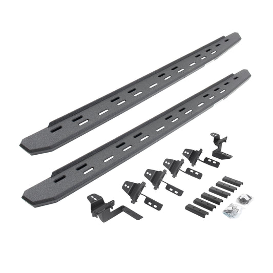 Go Rhino 69650568ST RB30 Slim Line Running Boards With Mounting Bracket Kit Protective Bedliner Coating