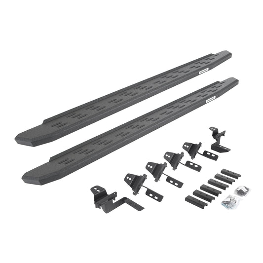Go Rhino 69650568T RB30 Running Boards With Mounting Bracket Kit Protective Bedliner Coating