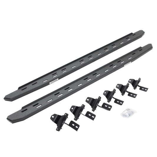 Go Rhino 69650673ST RB30 Slim Line Running Boards With Mounting Bracket Kit Protective Bedliner Coating