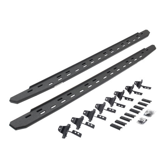 Go Rhino 69651687ST RB30 Slim Line Running Boards With Mounting Bracket Kit Protective Bedliner Coating