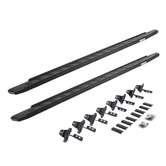 Go Rhino 69651687T RB30 Running Boards With Mounting Bracket Kit Protective Bedliner Coating