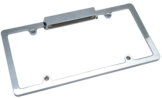 Trans-Dapt Performance License Plate Frame With Light- Chrome 6967
