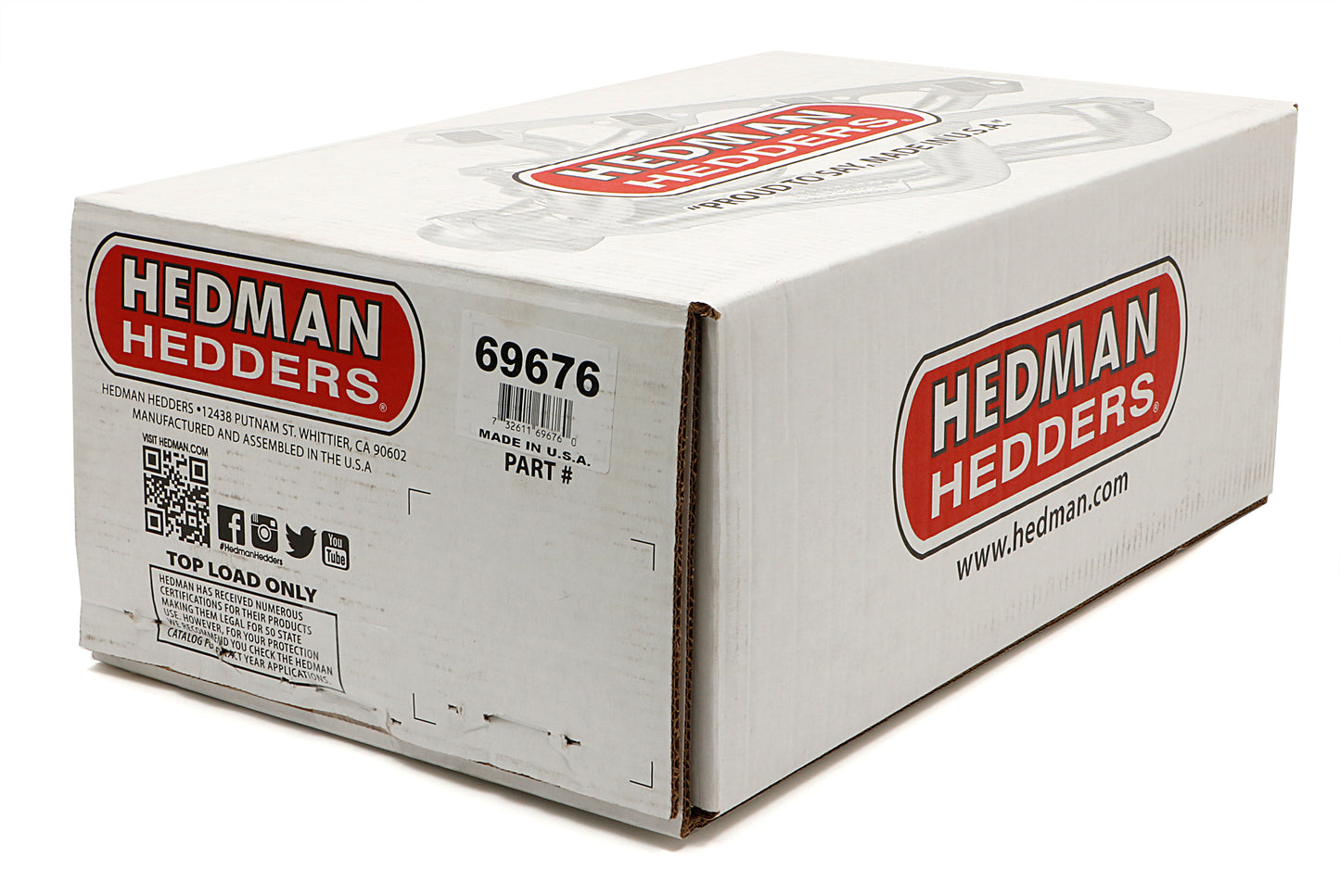 Hedman Hedders HTC COATED HEADERS; 1-1/2 IN. TUBE DIA.; 2-1/2 IN. COLL.; MID-LENGTH DESIGN 69676