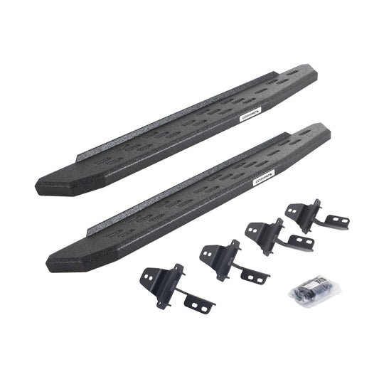 Go Rhino 69692648T RB30 Running Boards With Mounting Bracket Kit Protective Bedliner Coating
