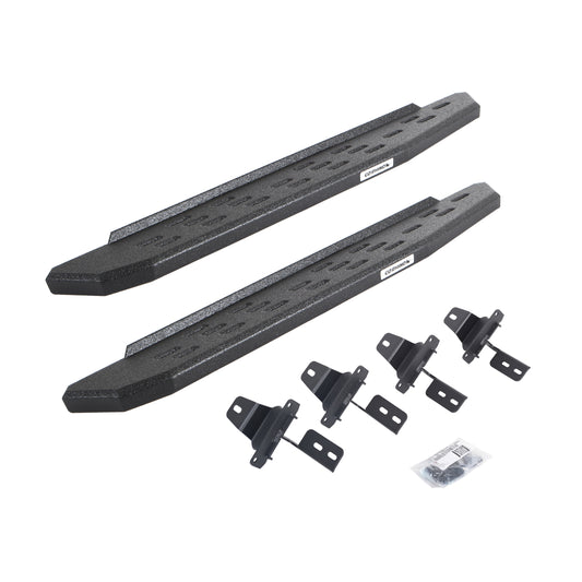 Go Rhino 69692748T RB30 Running Boards With Mounting Bracket Kit Protective Bedliner Coating