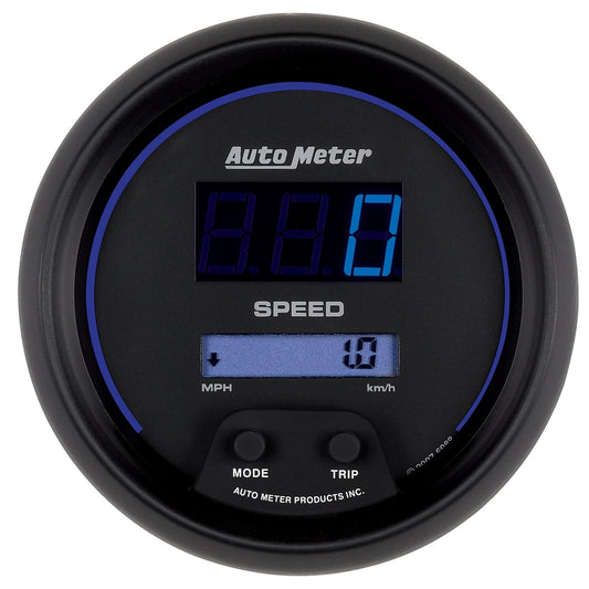 AutoMeter 3-3/8 in. SPEEDOMETER 0-260 MPH / 0-260 KM/H COBALT DIGITAL 6988