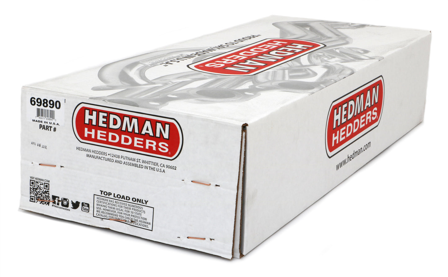 Hedman Hedders ELITE HEADERS; 1-5/8 IN. TUBE DIA.; 3 IN. COLL.; FULL LENGTH DESIGN 69890