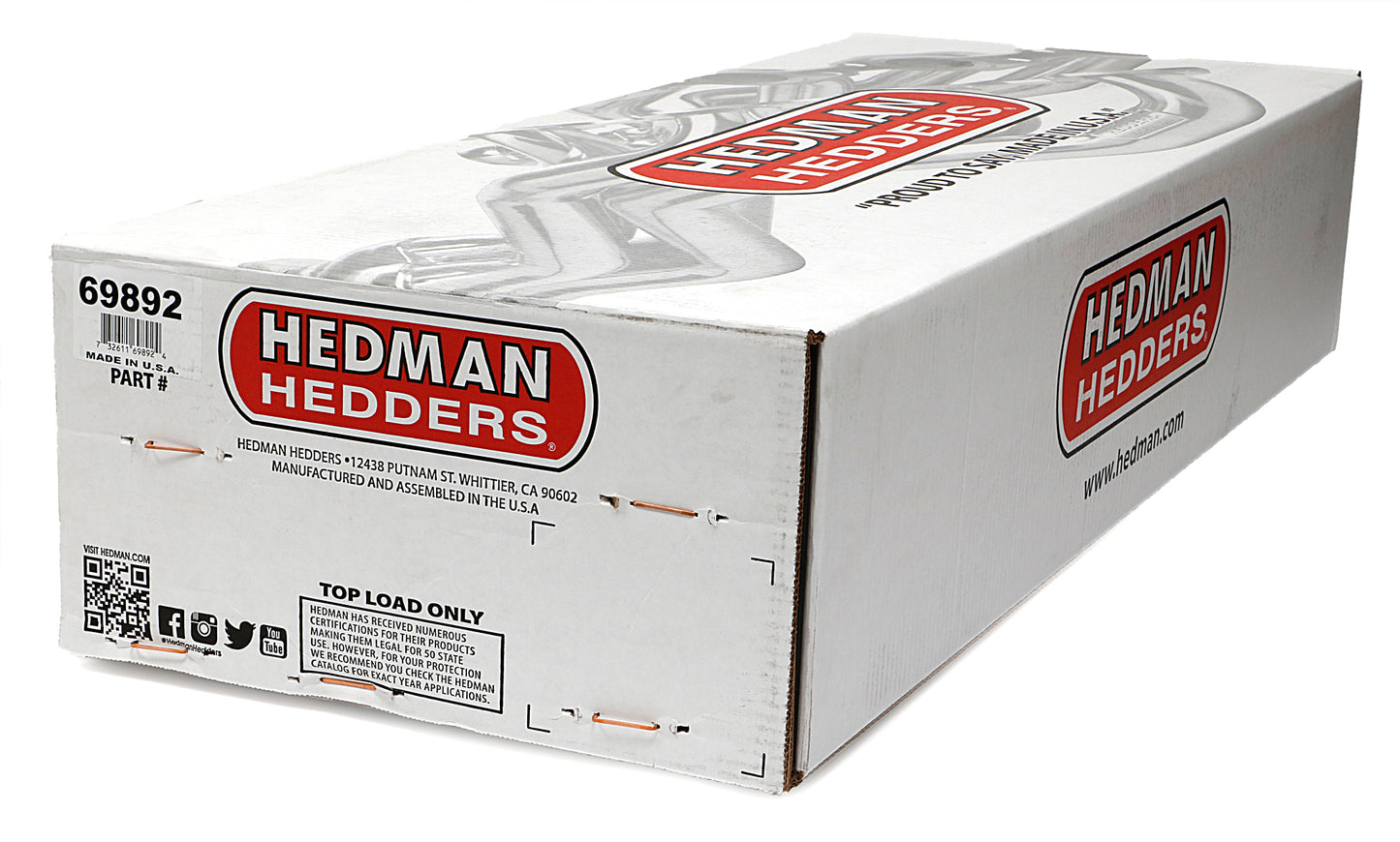 Hedman Hedders ELITE HEADERS; 1-5/8 IN. TUBE DIA.; 3 IN. COLL.; FULL LENGTH DESIGN 69892