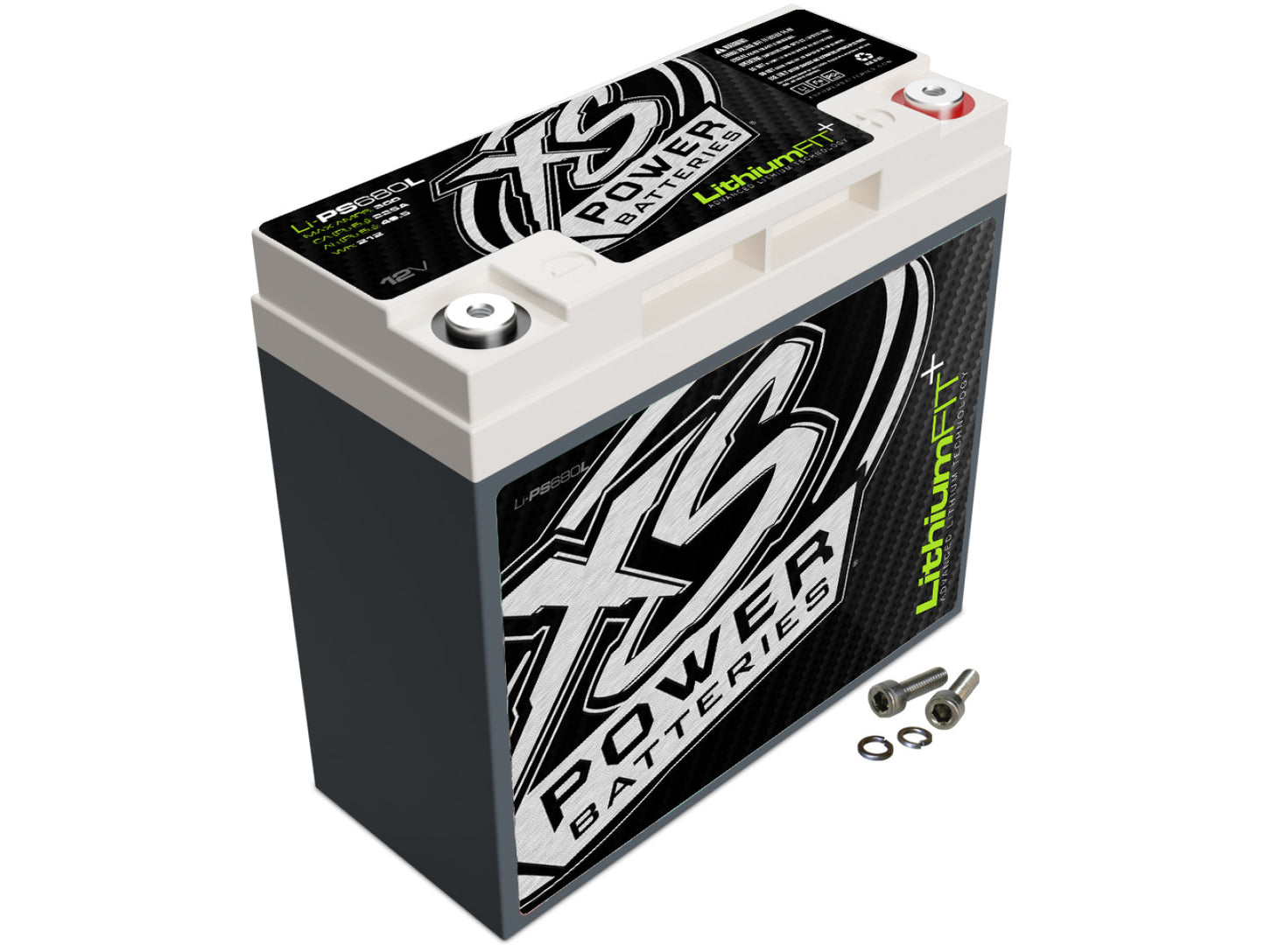 XS Power Batteries Lithium Powersports Series Batteries - M6 Terminal Bolts Included 300 Max Amps Li-PS680L